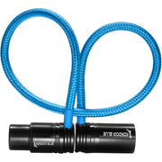 Kondor Blue Straight Low-Profile Right-Angle XLR Cable (16