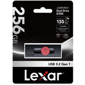 Lexar 256GB JumpDrive Dual Drive D300 USB 3.2 Gen 1 Type-C