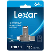 Lexar JumpDrive Dual Drive D400 USB 3.1 Type-C Capacity: 64GB