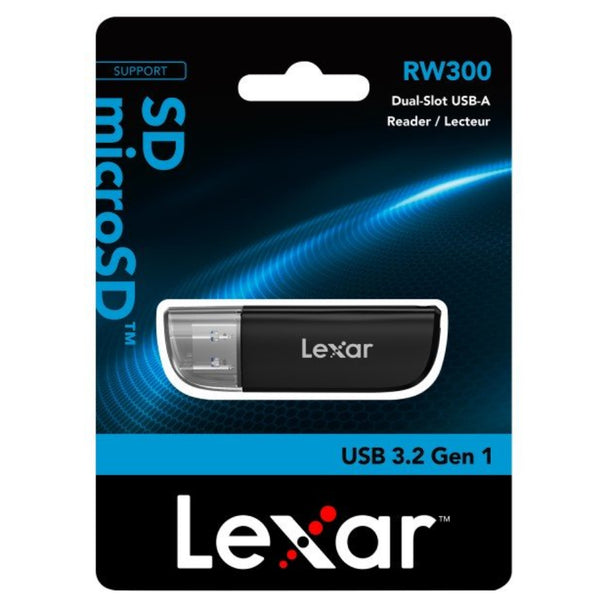 Lexar SD and microSD Dual-Slot USB-A Card Reader 
