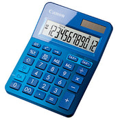 Canon LS123KMBL 12 Digit Dual Power Metalic Calculator - Blue