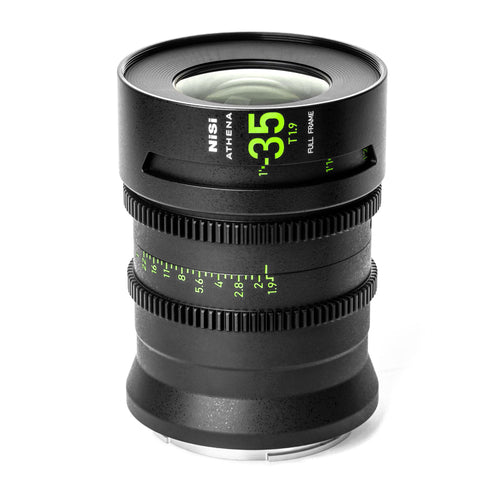 NiSi ATHENA PRIME Full Frame Cinema Lens Kit with 5 Lenses 14mm T2.4, 25mm T1.9, 35mm T1.9, 50mm T1.9, 85mm T1.9 + Hard Case (G Mount | No Drop In Filter)