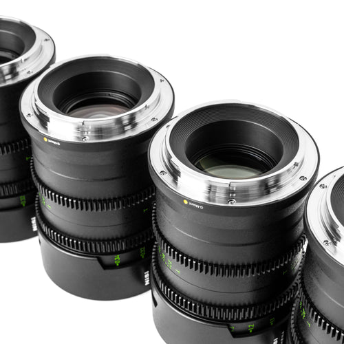 NiSi ATHENA PRIME Full Frame Cinema Lens Kit with 5 Lenses 14mm T2.4, 25mm T1.9, 35mm T1.9, 50mm T1.9, 85mm T1.9 + Hard Case (G Mount | No Drop In Filter)