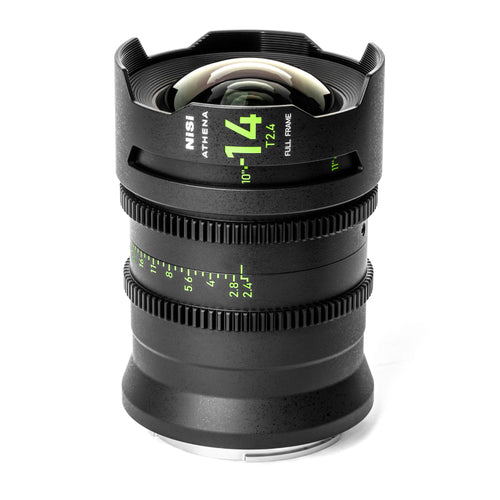 NiSi ATHENA PRIME Full Frame Cinema Lens Kit with 5 Lenses 14mm T2.4, 25mm T1.9, 35mm T1.9, 50mm T1.9, 85mm T1.9 + Hard Case (G Mount | No Drop In Filter)