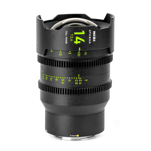 NiSi ATHENA PRIME Full Frame Cinema Lens Kit with 5 Lenses 14mm T2.4, 25mm T1.9, 35mm T1.9, 50mm T1.9, 85mm T1.9 + Hard Case (E Mount | No Drop In Filter)