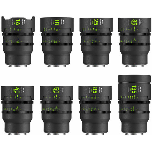 NiSi ATHENA PRIME T2.4/1.9 Full-Frame 8-Lens MASTER Kit (FUJINON G, No Drop-In Filter)