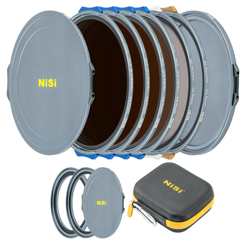 NiSi JetMag Pro Cinema Kit 95MAG Magnetic Filter Kit (FS ND 2 Stop, FS ND 3 Stop, FS ND 4 Stop, FS ND 6 Stop, TC CPL, Black Mist 1/8, 86mm/95mm Adaptors, Two Front Caps, Back Cap, Caddy Pouch)