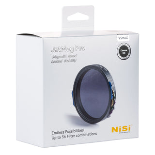 NiSi JetMag Pro Cinema Kit 95MAG Magnetic Filter Kit (FS ND 2 Stop, FS ND 3 Stop, FS ND 4 Stop, FS ND 6 Stop, TC CPL, Black Mist 1/8, 86mm/95mm Adaptors, Two Front Caps, Back Cap, Caddy Pouch)
