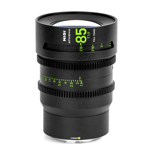 NiSi ATHENA PRIME Full Frame Cinema Lens Kit with 5 Lenses 14mm T2.4, 25mm T1.9, 35mm T1.9, 50mm T1.9, 85mm T1.9 + Hard Case (L Mount)