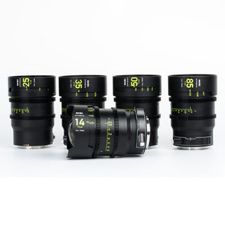 NiSi ATHENA PRIME Full Frame Cinema Lens Kit with 5 Lenses 14mm T2.4, 25mm T1.9, 35mm T1.9, 50mm T1.9, 85mm T1.9 + Hard Case (L Mount)