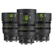 NiSi ATHENA PRIME Full Frame Cinema Lens ADD-ON Kit with 3 Lenses 18mm T2.2, 40mm T1.9, 135mm T2.2 + Hard Case (L Mount)