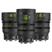 NiSi ATHENA PRIME Full Frame Cinema Lens ADD-ON Kit with 3 Lenses 18mm T2.2, 40mm T1.9, 135mm T2.2 + Hard Case (L Mount)