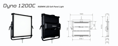 Nanlux Dyno 1200C RGBWW LED Soft Panel with Pole Operation