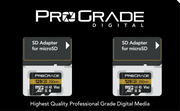 ProGrade Digital 128GB microSDXC UHS-II 250MB/s Gold Memory Card with Adapter 2 Pack - V60