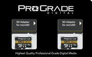 ProGrade Digital 128GB microSDXC UHS-II 250MB/s Gold Memory Card with Adapter (2 Pack) - V60