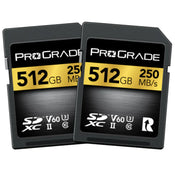 ProGrade Digital 512GB SDXC UHS-II 250MB/s Gold Memory Card (2 Pack) - V60