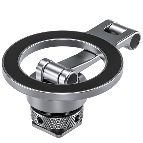 Leofoto PM-03 Magnetic Phone Mount with Cold Shoe Mount - Silver