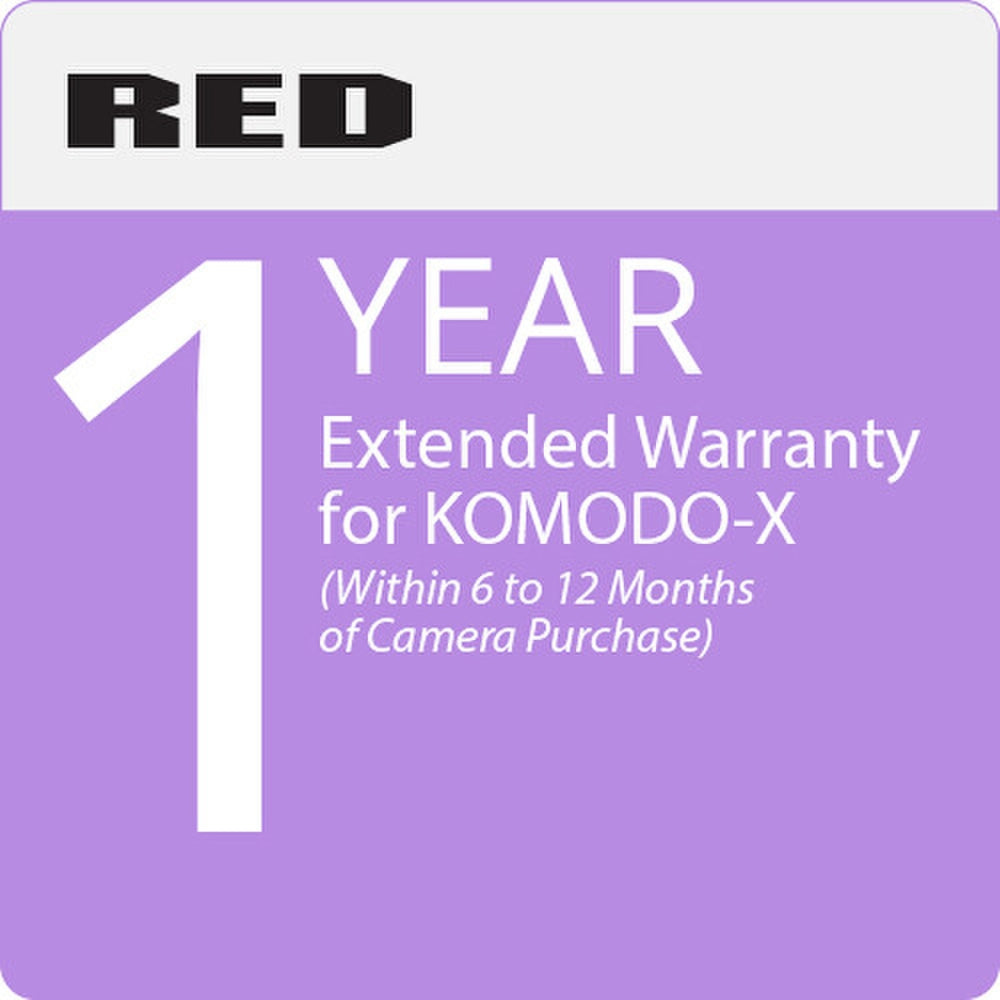 RED Extended Warranty - KOMODO-X (6 Months to 1 Year After Purchase)