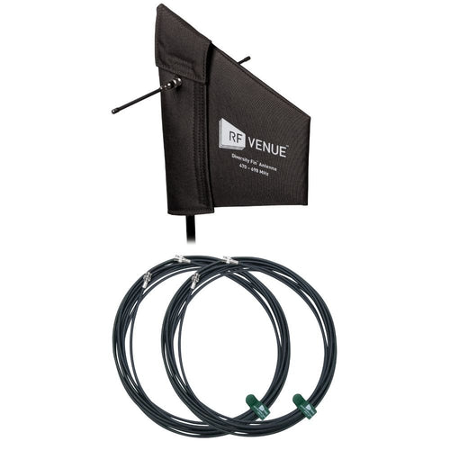 RF Venue Diversity Fin Antenna with RG8X Coaxial Cable Kit