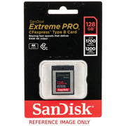 SanDisk Extreme PRO CFexpress Type B 128GB 1700MB/s Read 1200MB/s Write Memory Card - Second Hand