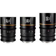 Laowa Nanomorph S35 Prime 3-Lens Bundle  (27mm, 35mm, 50mm) (Amber)