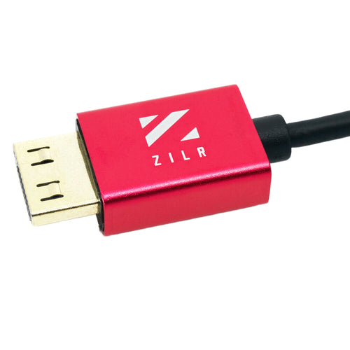 ZILR HyperThin Ultra High-Speed Micro-HDMI to HDMI Cable with Ethernet (17.7