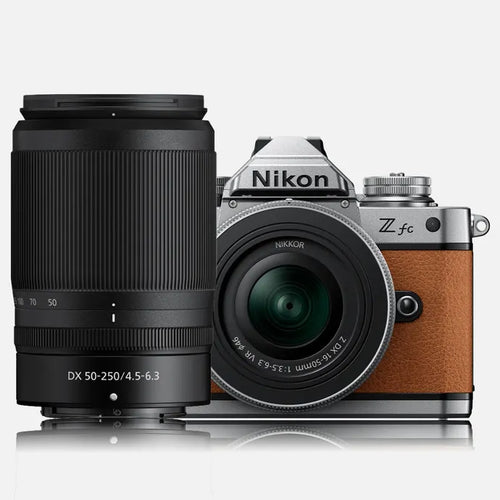 Nikon Z fc Mirrorless Camera with NIKKOR 16-50mm VR SL and 50-250mm VR