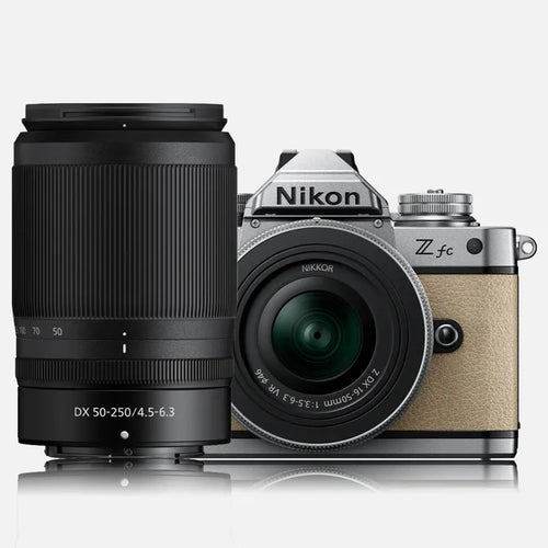 Nikon Z fc Mirrorless Camera with NIKKOR 16-50mm VR SL and 50-250mm VR
