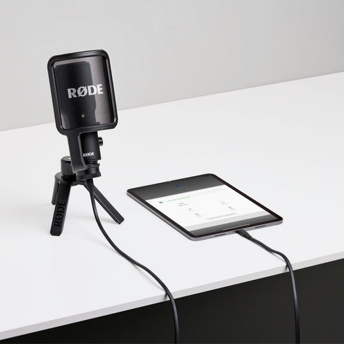 Rode USB + condenser microphone featuring an ultra low noise, high gain Revolution Preamp