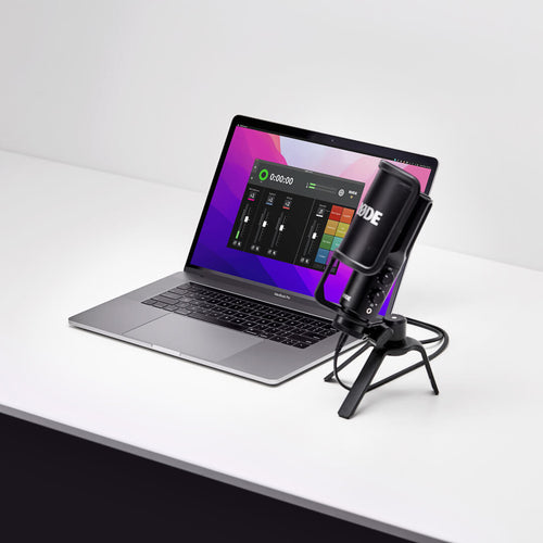 Rode USB + condenser microphone featuring an ultra low noise, high gain Revolution Preamp