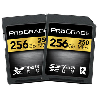 ProGrade Digital 256GB SDXC UHS-II 250MB/s Gold Memory Card (2 Pack) - V60
