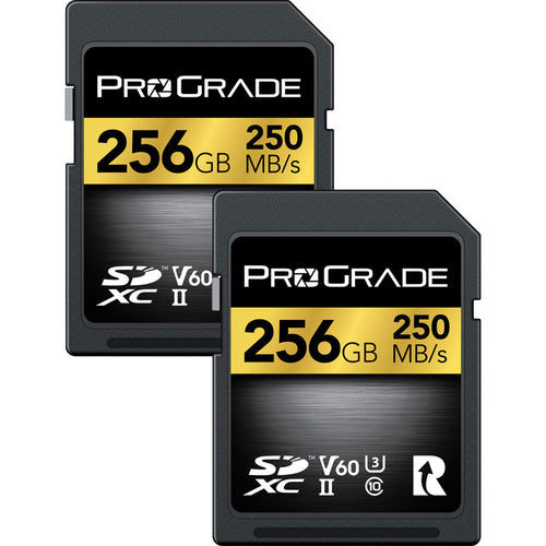 ProGrade Digital 256GB SDXC UHS-II 250MB/s Gold Memory Card (2 Pack) - V60