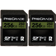 ProGrade Digital 256GB SDXC UHS-II 250MB/s Gold Memory Card 2 Pack - V60