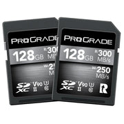 ProGrade Digital 128GB SDXC UHS-II 300MB/s Cobalt Memory Card (2 Pack) - V90