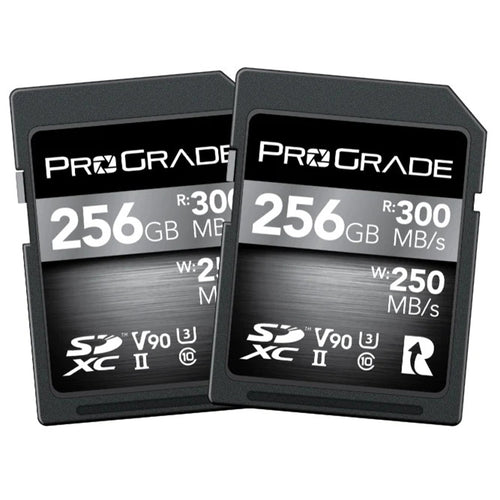 ProGrade Digital 256GB SDXC UHS-II 300MB/s Cobalt Memory Card 2 Pack - V90