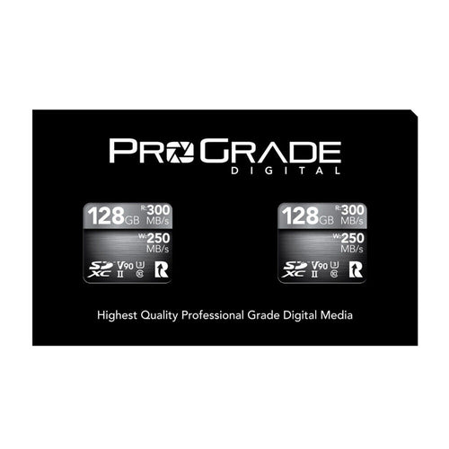 ProGrade Digital 128GB SDXC UHS-II 300MB/s Cobalt Memory Card (2 Pack) - V90