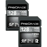 ProGrade Digital 128GB SDXC UHS-II 300MB/s Cobalt Memory Card (2 Pack) - V90