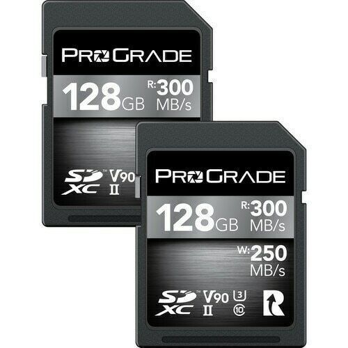 ProGrade Digital 128GB SDXC UHS-II 300MB/s Cobalt Memory Card 2 Pack - V90