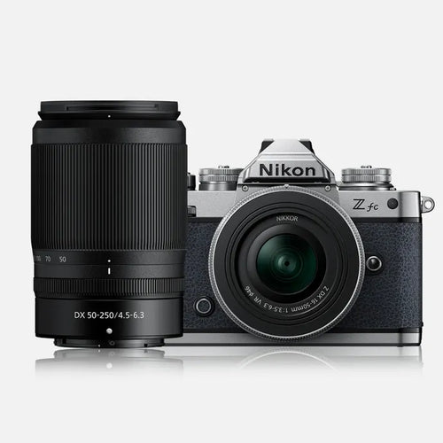 Nikon Z fc Mirrorless Camera with NIKKOR 16-50mm VR SL and 50-250mm VR