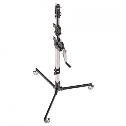 Manfrotto 087NWLB Wind Up Low Base Lighting Stand With Braked Wheels