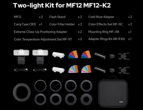 Godox Mf12 Macro Flash 2 Light Kit