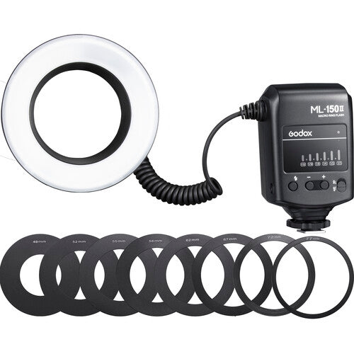 Godox Ml150Ii Macro Ring Flash Inc Adaptor Rings