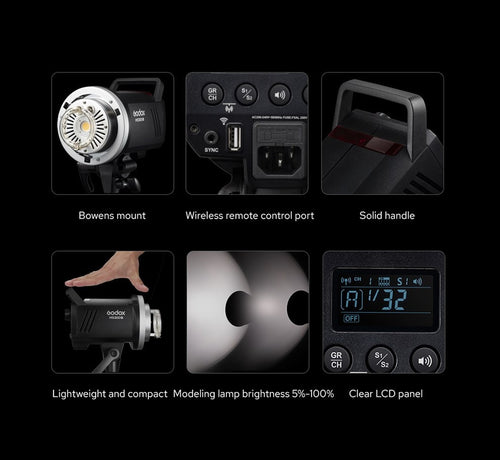 Godox MS 200-V Studio Flash 200ws with LED Modelling