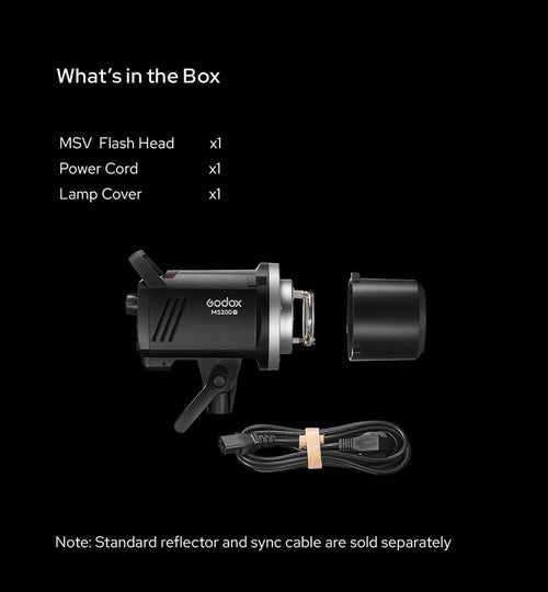 Godox MS 200-V Studio Flash 200ws with LED Modelling