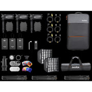 Godox S60Bi 3 Head Bi-Colour Led Light Kit