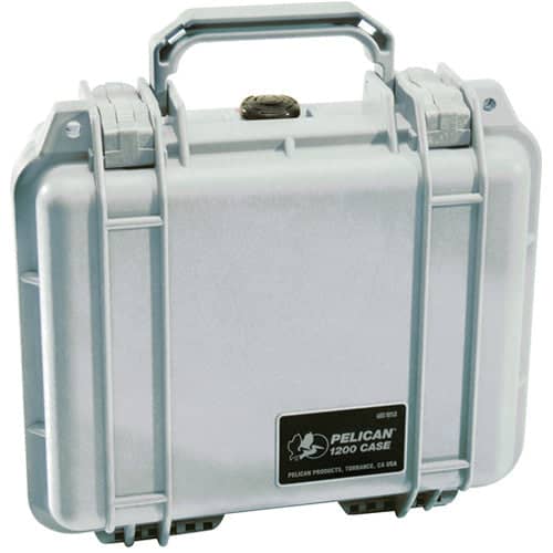 Pelican 1200 Case with Foam (Silver)