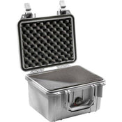 Pelican 1300 Case with Foam (Silver)