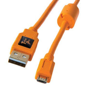 Tether Tools TetherPro USB 2 to Micro-B 5 Pin Cable 4.6m - Hi-Vis Orange