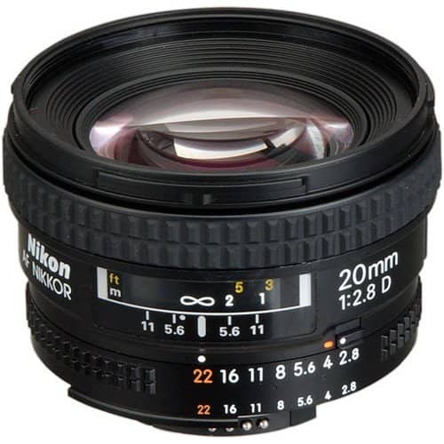 Nikon AF NIKKOR 20mm f/2.8D Lens