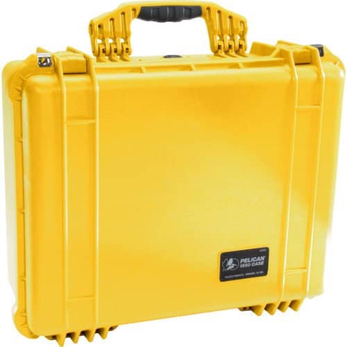 Pelican 1550 Case with 4-Piece Foam Set (Yellow)